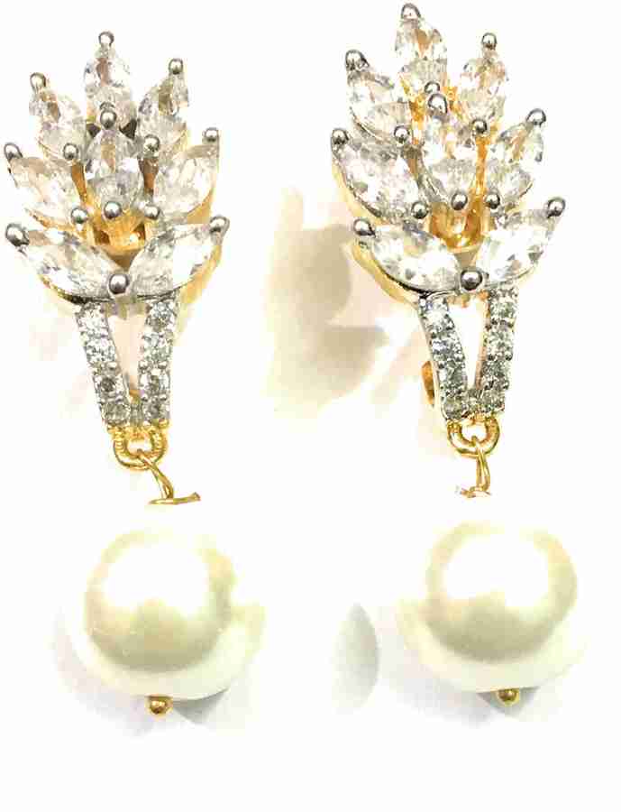 Flipkart Buy OranGey Fashion 1gm Gold Plated Traditional Studs Earrings Fine Gold Finish Jewelry for womens and girls Alloy Drops Danglers Online at Best Prices in India