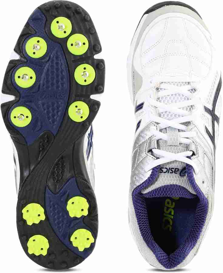 Asics GEL 220 NOT OUT Cricket Shoes For Men Buy WHT IND BLU SLV Color Asics GEL 220 NOT OUT Cricket Shoes For Men Online at Best Price Shop Online for Footwears