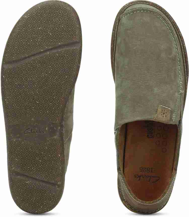 CLARKS Trapell Form Olive Nubuck Boat Shoes For Men Buy Green Color CLARKS Trapell Form Olive Nubuck Boat Shoes For Men Online at Best Price Shop Online for Footwears in