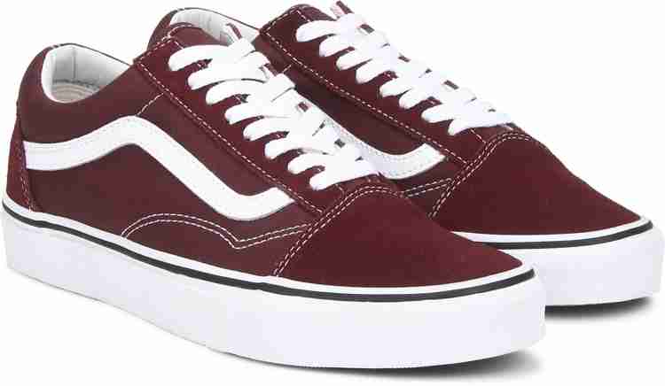 Maroon vans outlet old school