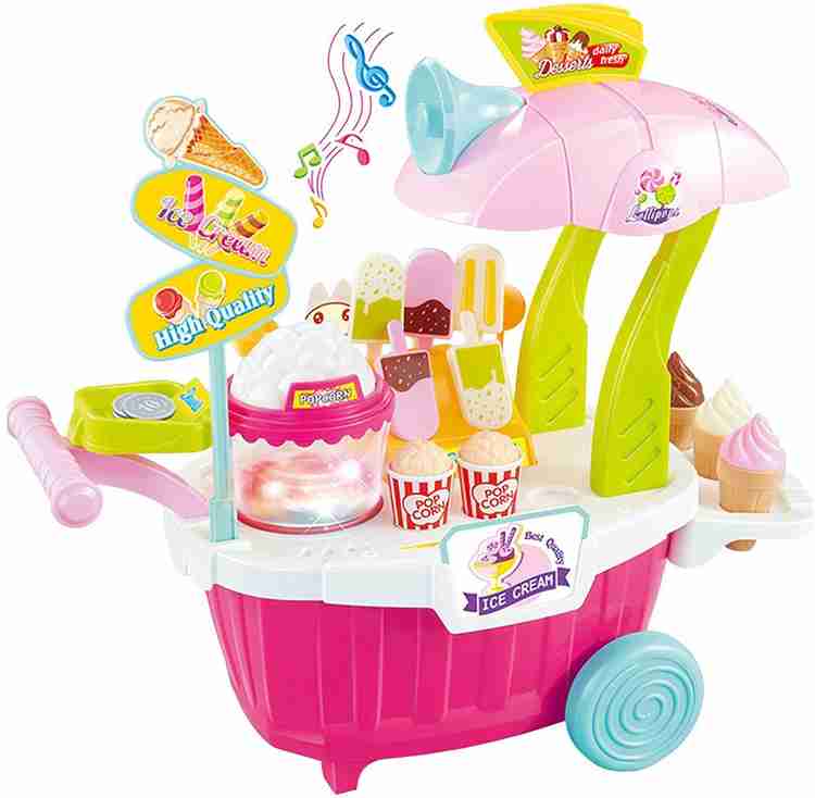 Webby Ice Cream and Popcorn Maker Stand with Music Lights Ice Cream and Popcorn Maker Stand with Music Lights Buy Ice Cream and Popcorn Maker toys in India
