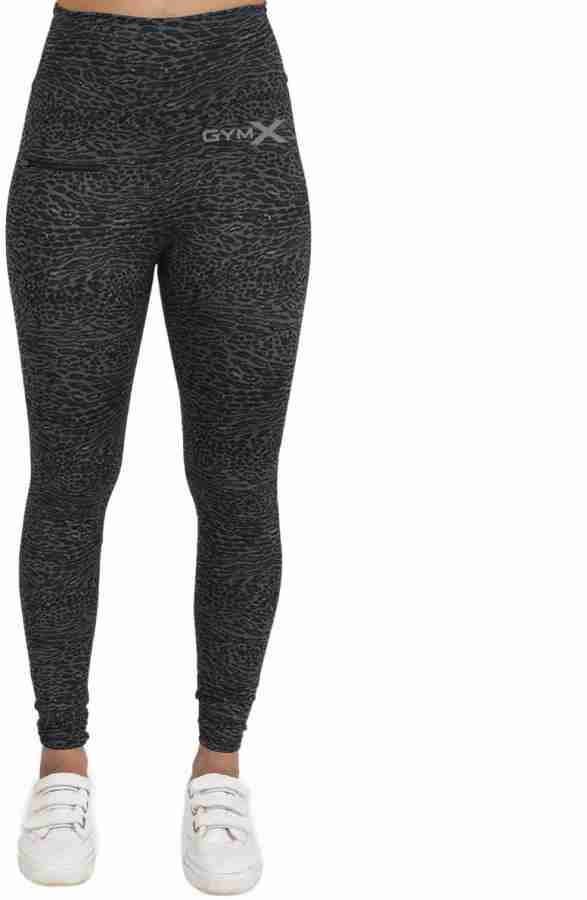 Gymx Self Design Women Black Tights Buy Gymx Self Design Women