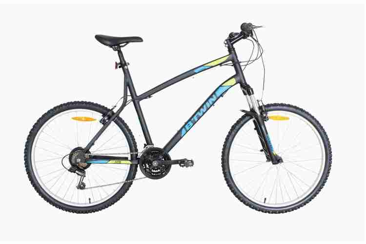 BTWIN by Decathlon ROCKRIDER 340 GREY YELLOW MTB CYCLE 26 T Mountain Hardtail Cycle Price in India Buy BTWIN by Decathlon ROCKRIDER 340 GREY YELLOW MTB CYCLE 26 T Mountain Hardtail Cycle online