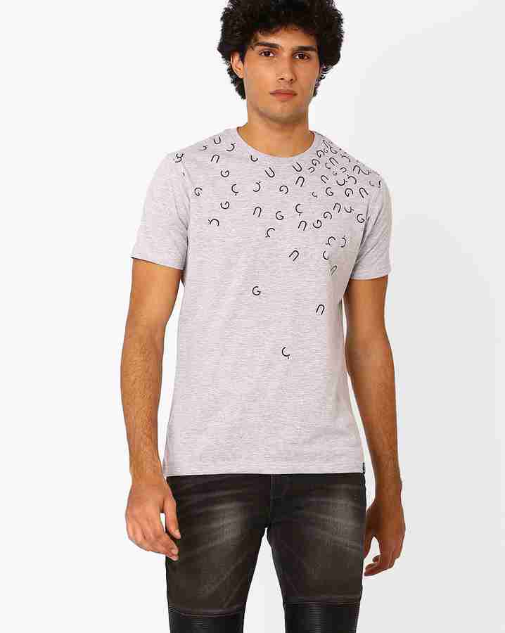 GARCON Printed Men Round Neck Grey T-Shirt - Buy GREY GARCON 