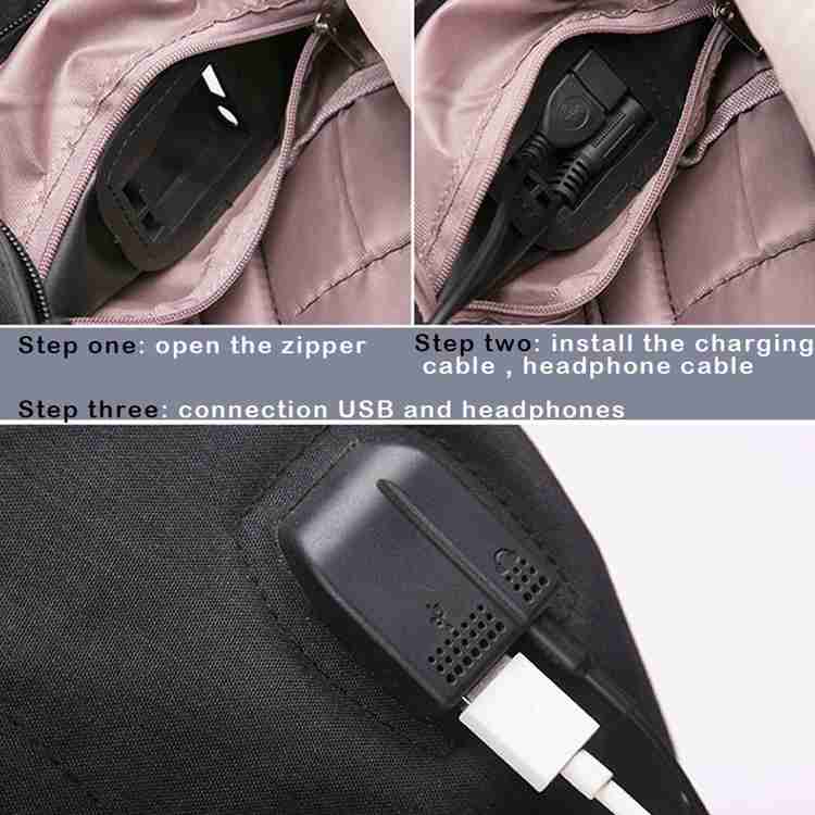 Bag with usb charging port sale