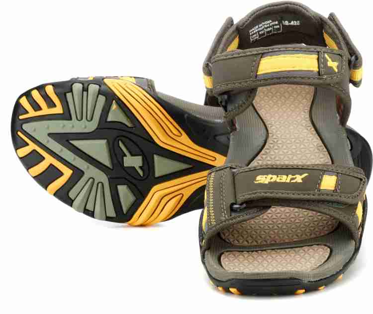 Sparx Sparx Men SS 428 Olive Yellow Floater Sandals Men Yellow