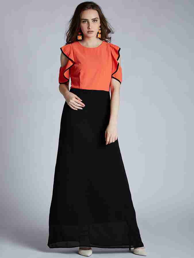 Harpa women's maxi black dress top
