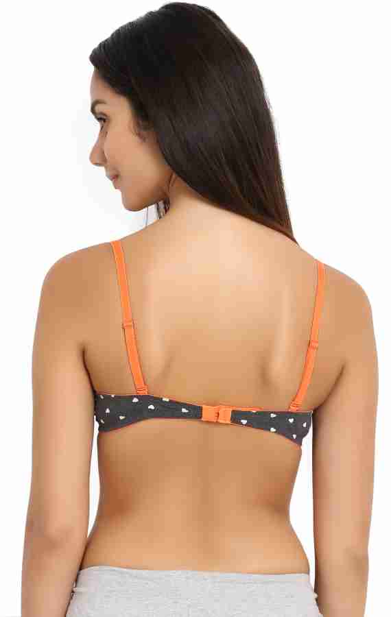 JOCKEY FP45 Women Push-up Heavily Padded Bra - Buy Charcoal Melange & Neon  Orange JOCKEY FP45 Women Push-up Heavily Padded Bra Online at Best Prices  in India