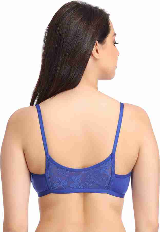 Clovia Cotton Rich Non-Padded Non-Wired Front Open T-Shirt Bra Women T-Shirt  Non Padded Bra - Buy Blue Clovia Cotton Rich Non-Padded Non-Wired Front  Open T-Shirt Bra Women T-Shirt Non Padded Bra Online