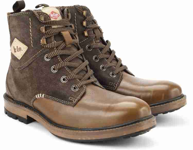 Lee cooper brown boots best sale