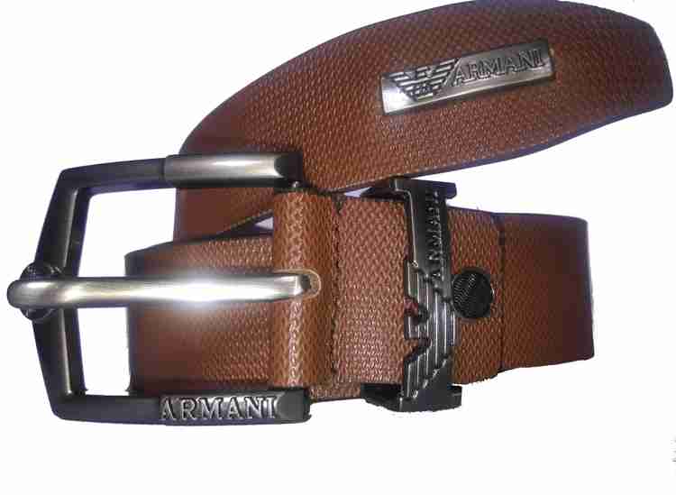 Giorgio Armani Men Tan Genuine Leather Belt TAN Price in India Flipkart