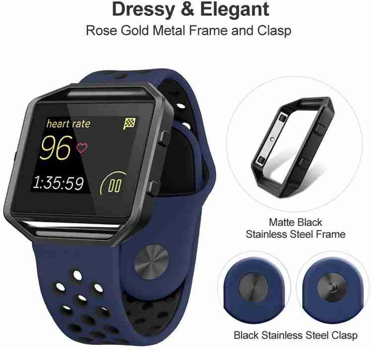 ACUTAS Sport Silicone Replacement Strap With Frame For Fitbit