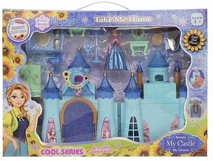 Elsa and best sale anna castle dollhouse