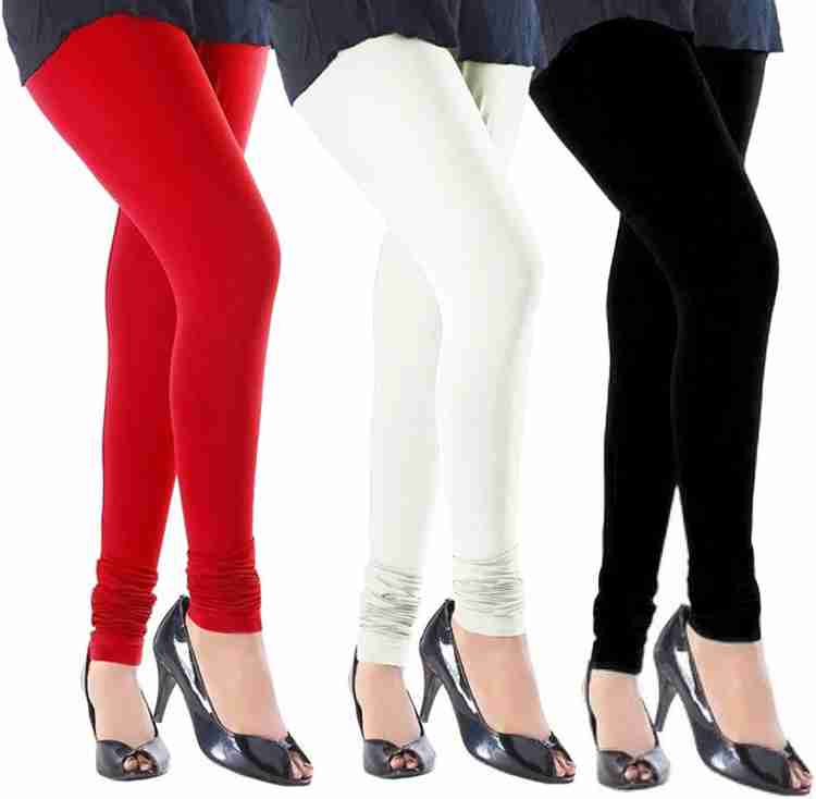 WOMEN'S COTTON LEGGINGS COMBO PACK 3 (WHITE,BLACK,RED) Maternity Wear  Legging Price in India - Buy WOMEN'S COTTON LEGGINGS COMBO PACK 3 (WHITE, BLACK,RED) Maternity Wear Legging online at