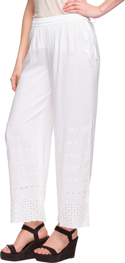 SRISHTI by fbb Women White Trousers - Buy SRISHTI by fbb Women White Trousers  Online at Best Prices in India | Flipkart.com