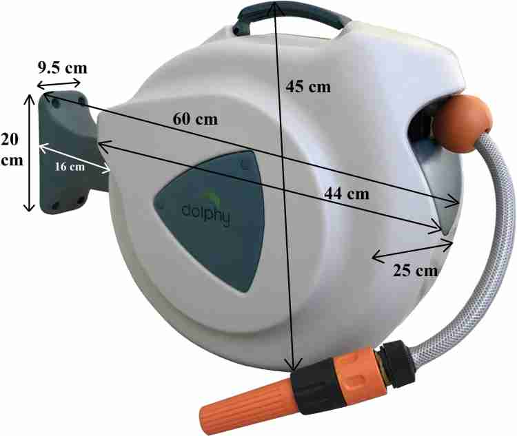 DOLPHY Wall Mounted Retractable Garden Hose Reel (30 METER) Hose Pipe Price  in India - Buy DOLPHY Wall Mounted Retractable Garden Hose Reel (30 METER)  Hose Pipe online at