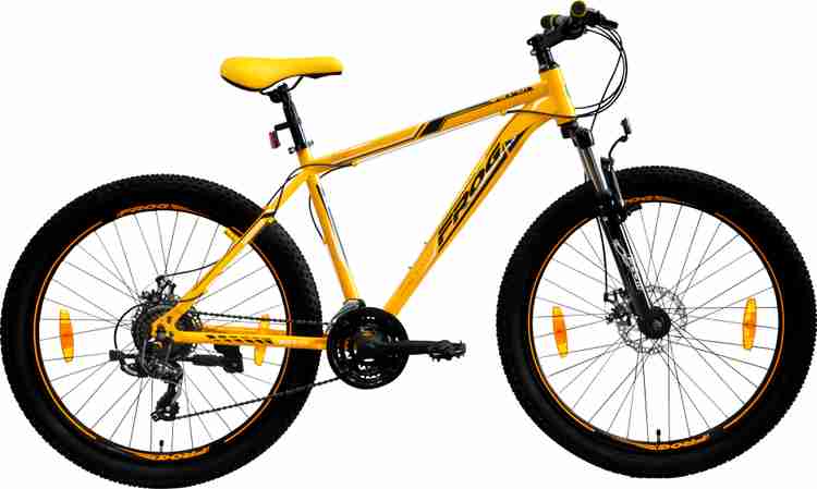 Frog Viper X 101 Front Suspension Dual Disc Brake Bike For Adults Orange Grey 27.5 T Mountain Cycle Price in India Buy Frog Viper X 101 Front Suspension Dual Disc Brake Bike For Adults