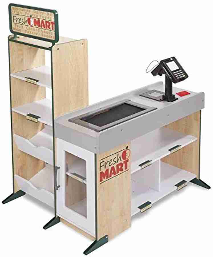 MELISSA DOUG Freestanding Wooden Fresh Mart Grocery Store Role