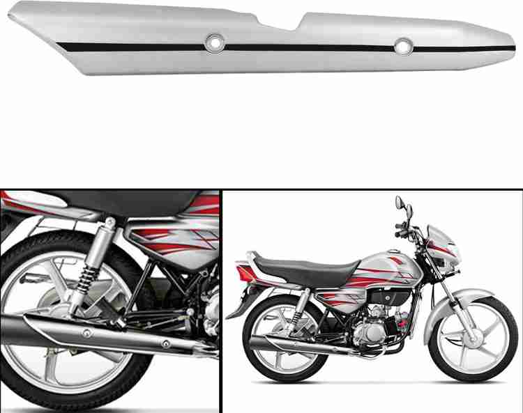 Autofy Metal Silencer Guard Silencer Cover for Hero HF Deluxe