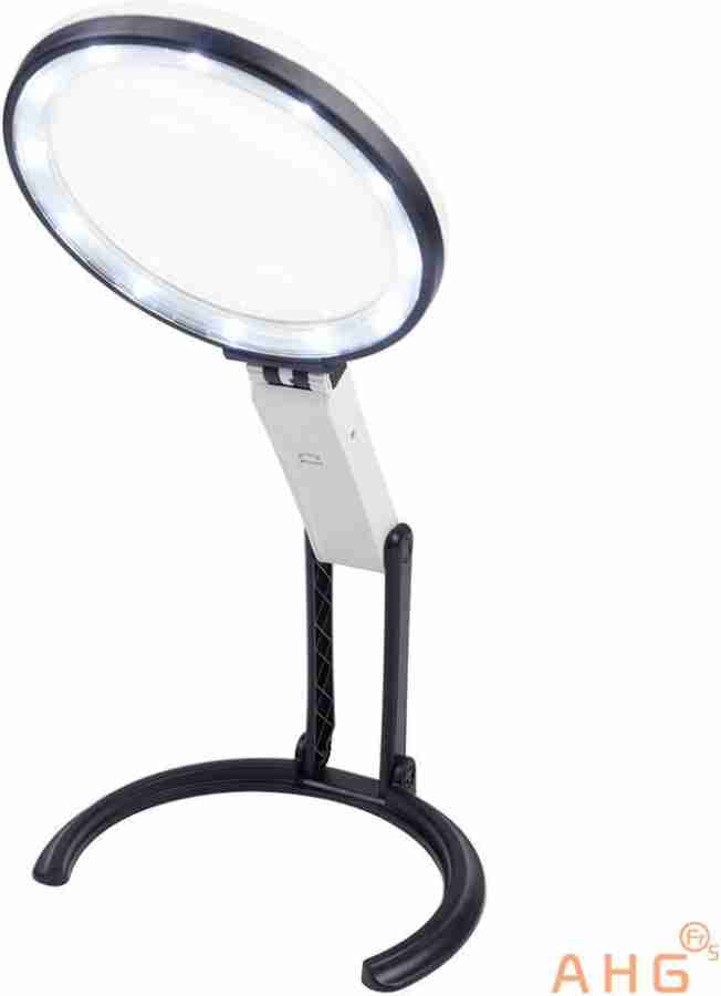 upalabdh Large Magnifying Glass With LED Light Lamp 5X