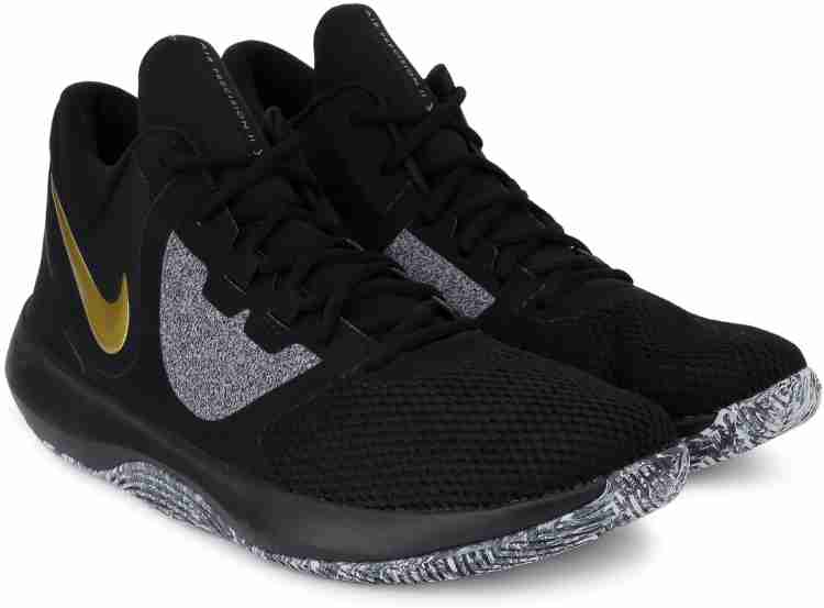 Nike air precision 2 black hot sale and gold