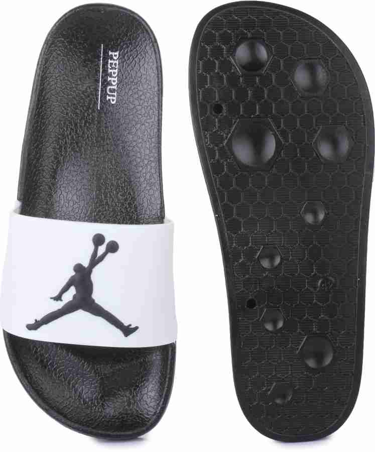 Jordan discount white slippers