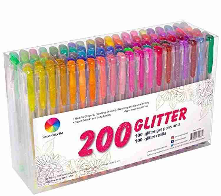 100 glitter store gel pens