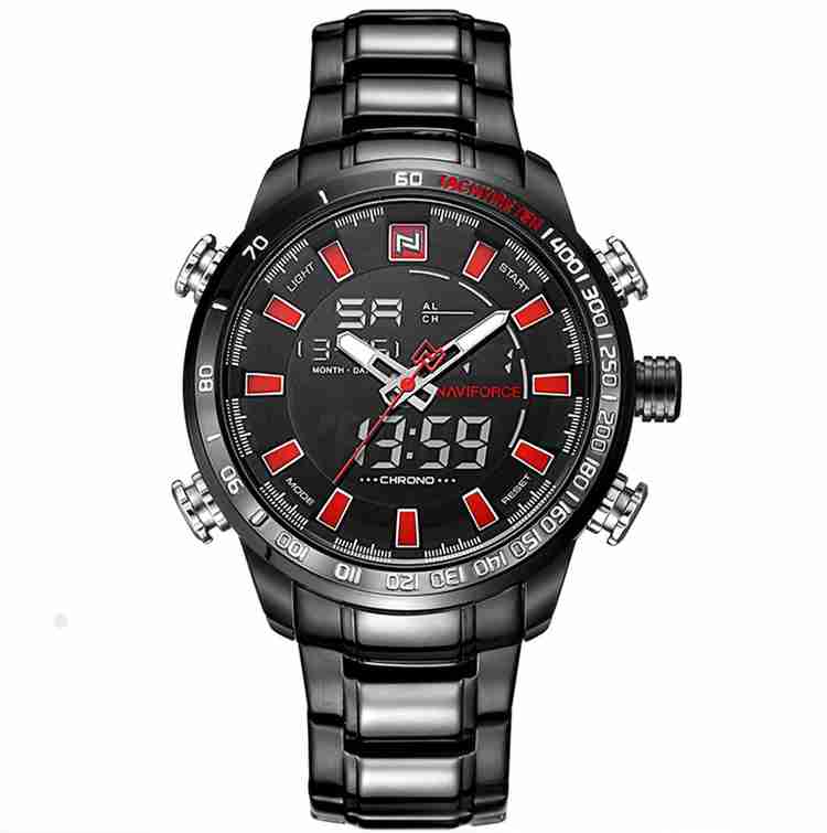 NAVIFORCE Analog Digital Watch For Men Buy NAVIFORCE Analog Digital Watch For Men Black Analog Digital Shadow Screen Luxury NF9093 Online at Best Prices in India Flipkart