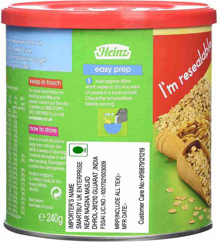 Heinz peach and apricot porridge 2025