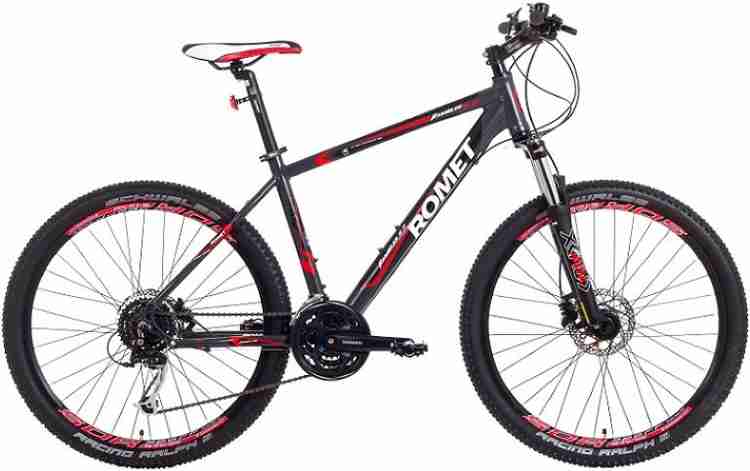 Romet Rambler 8.0 Front Suspension Bike For Adults Black Red 26 T