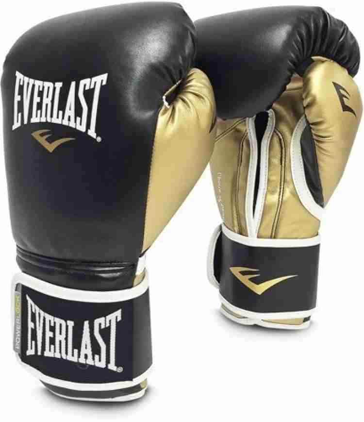 EVERLAST POWERLOCK HOOK & LOOP TRAINING GLOVES (Black / Gold) Boxing Gloves  - Buy EVERLAST POWERLOCK HOOK & LOOP TRAINING GLOVES (Black / Gold) Boxing  Gloves Online at Best Prices in India 