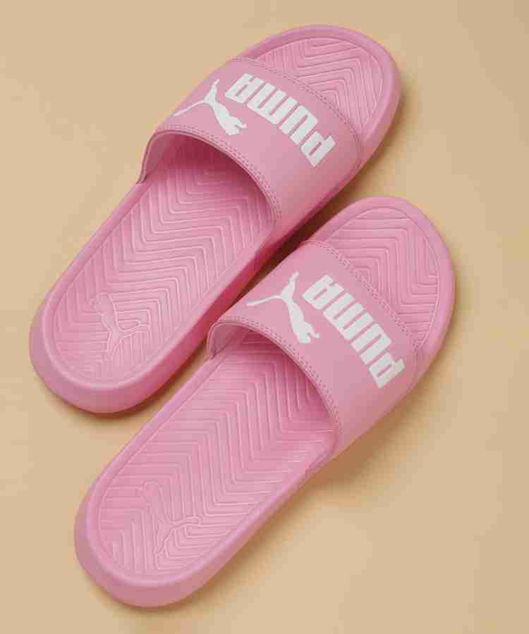 Puma pink online sliders