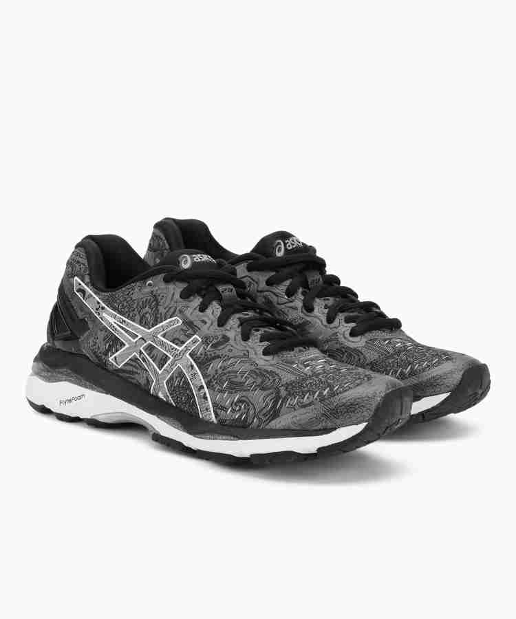 Asics GEL KAYANO 23 LITE SHOW Running Shoes For Women Buy CARBON SILVER REFLECTIVE Color Asics GEL KAYANO 23 LITE SHOW Running Shoes For Women Online at Best Price Shop Online for Footwears in India