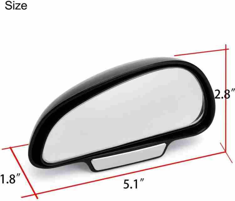 Cacces HD Glass and ABS Housing Wide Angle Convex Rear View Blind Spot  Mirror for Cars All Vehicles High Quality Adjustable 360 Rotation 2PCS Big  Expansive View - China Blind Car Mirror