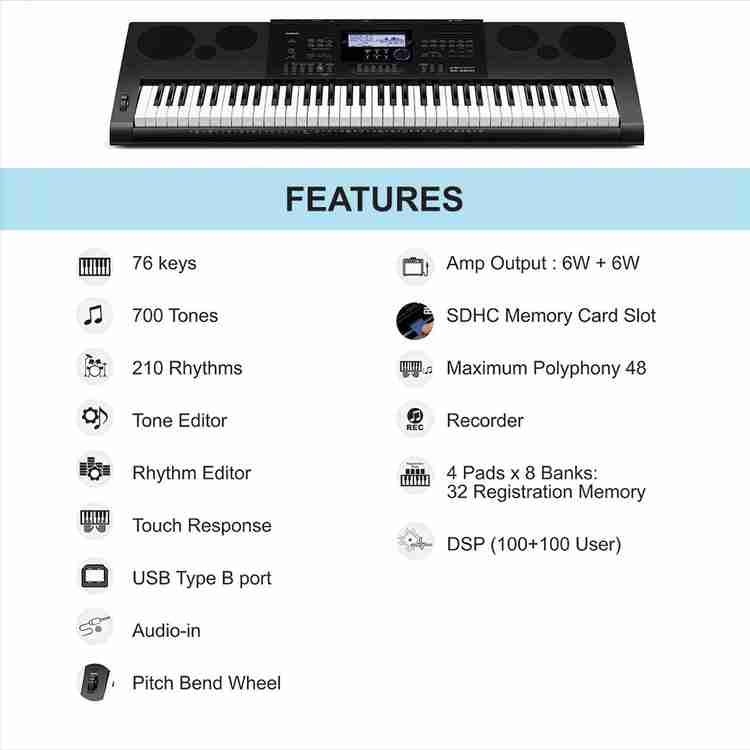 CASIO WK 6600 KH29 Digital Portable Keyboard Price in India Buy