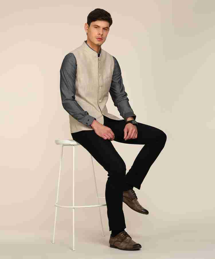 LP LOUIS PHILIPPE Sleeveless Self Design Men Jacket Buy Beige LP LOUIS PHILIPPE Sleeveless Self Design Men Jacket Online at Best Prices in India Flipkart