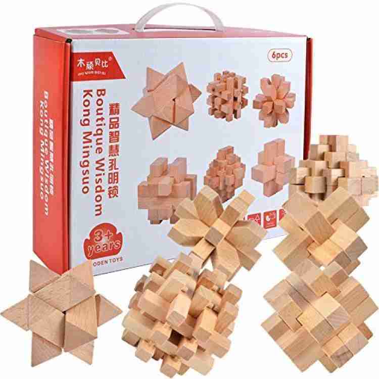 Generic Alinshi 3D Wood Classic Brain Teaser Jigsaw Lock Puzzle Educational  Toy Gift for Kids and Adults, 6-piece Set - Alinshi 3D Wood Classic Brain  Teaser Jigsaw Lock Puzzle Educational Toy Gift