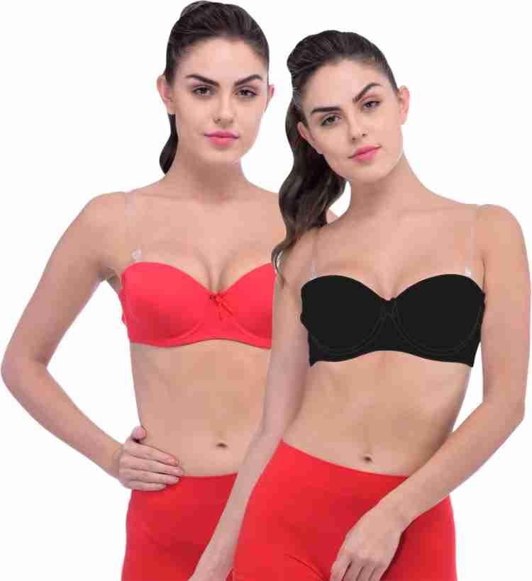 Buy PIFTIF BRA RED BLACK at