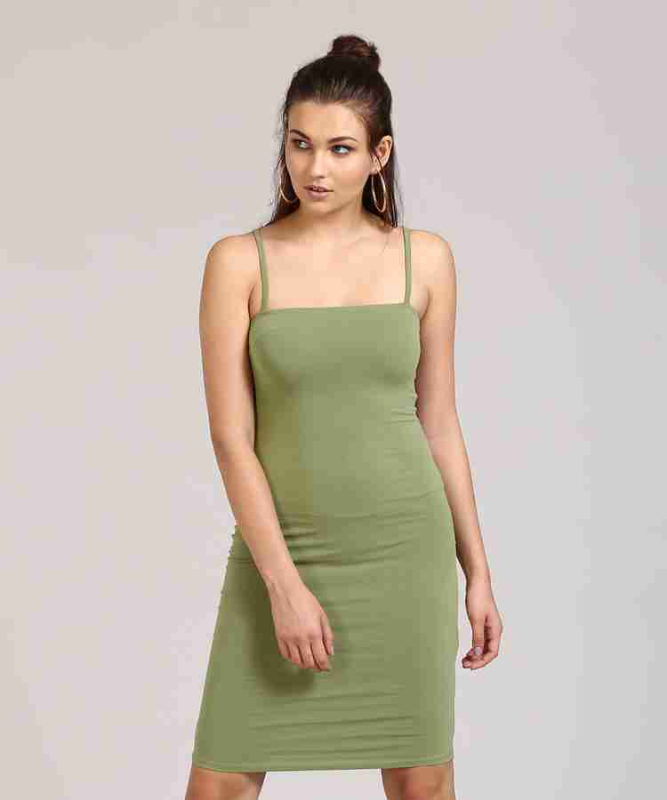 FOREVER 21 Women Bodycon Green Dress