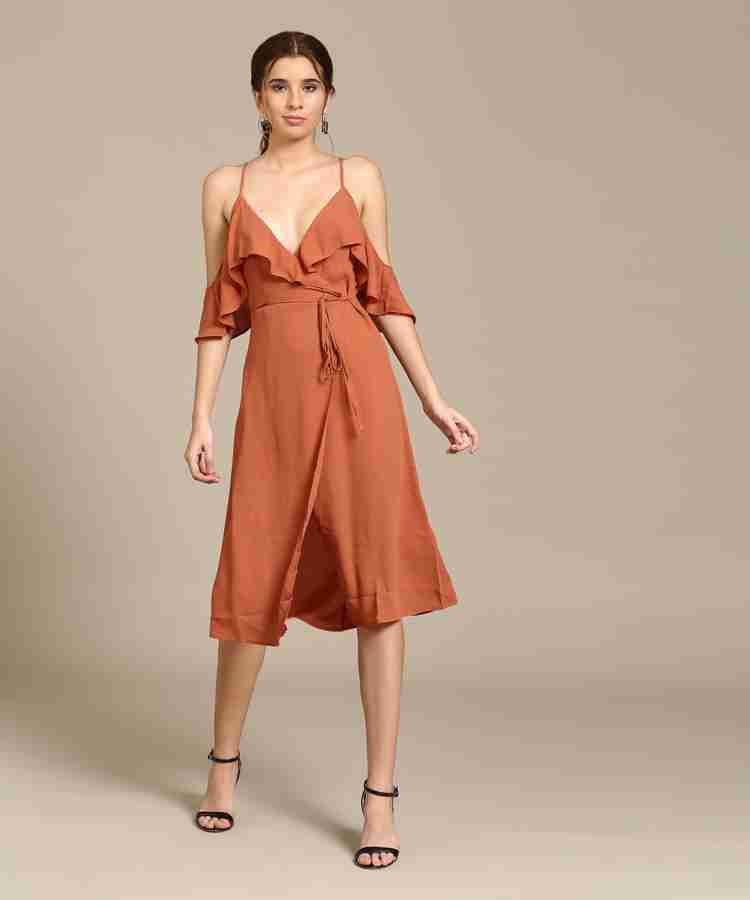 FOREVER 21 Women A line Orange Dress Buy RUST FOREVER 21 Women A line Orange Dress Online at Best Prices in India Flipkart