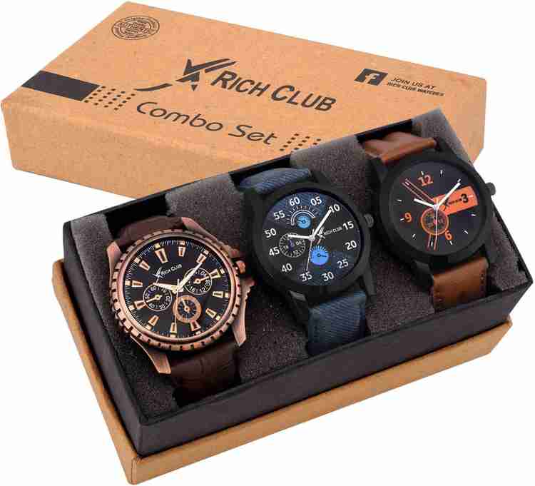 Buy Rich Club Analog Watch For Men Combo Of Three Formal Casual Party Wear Online at Best Prices in India Flipkart