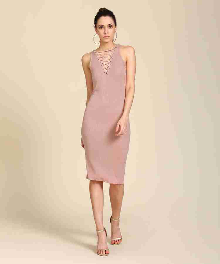 FOREVER 21 Women Bodycon Pink Dress Buy LIGHT PINK FOREVER 21
