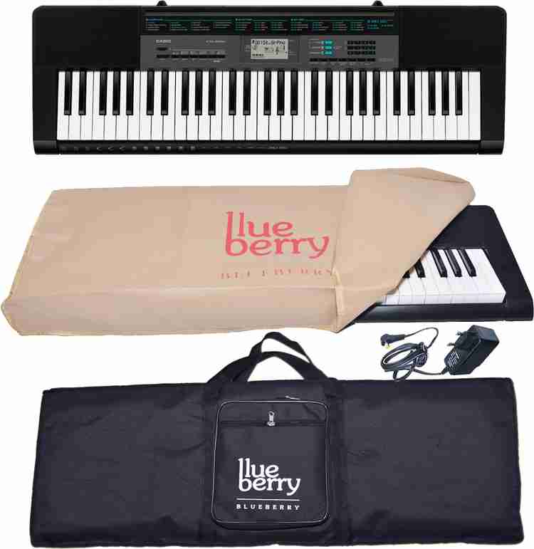 CASIO CTK 2550 Keyboard with adapter Blueberry dust cover bag