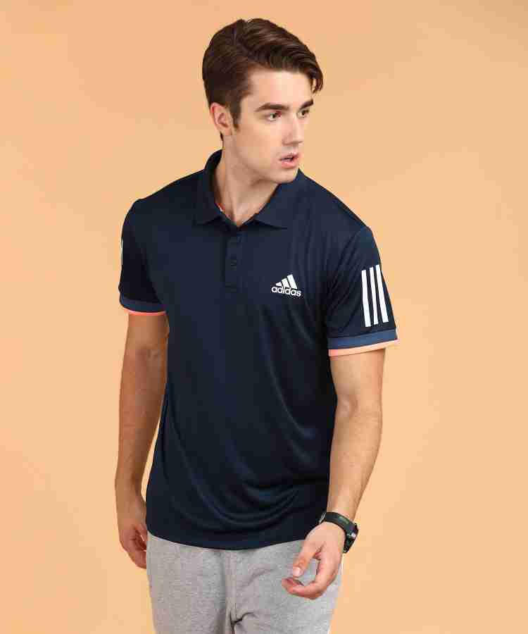 Adidas navy blue hot sale polo t shirt