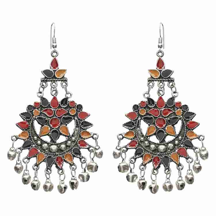 Flipkart Buy FreshVibes Afghan Earrings in Red and Yellow