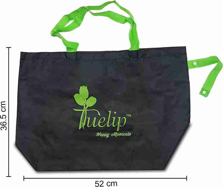 Tuelip Folding Shopping Bag Polyester Material Black Color For Regular Use Carry Bag Hand Bag Grocery Bag Price in India Buy Tuelip Folding Shopping Bag Polyester Material Black Color For