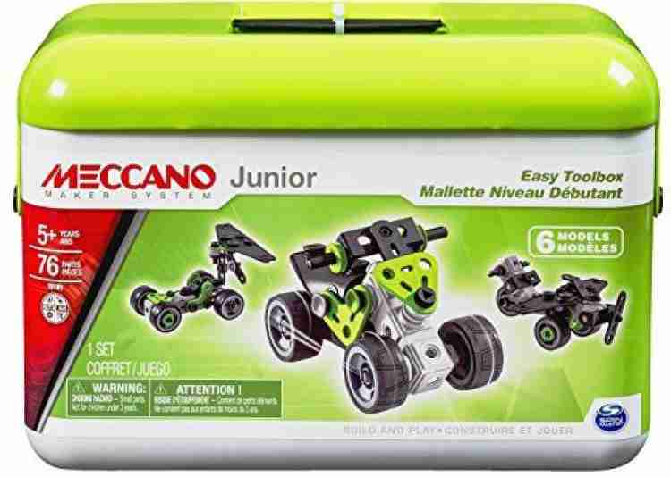Genrc Meccano Junior - Easy Toolbox, 6 Model Building Set, 76 Pieces, For  Ages 5+, STEM Construction Education Toy - Meccano Junior - Easy Toolbox, 6  Model Building Set, 76 Pieces, For