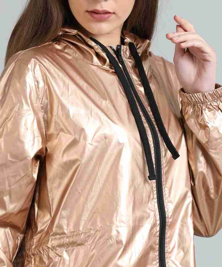 FOREVER 21 Solid Women Raincoat Buy ROSE GOLD BLACK FOREVER 21