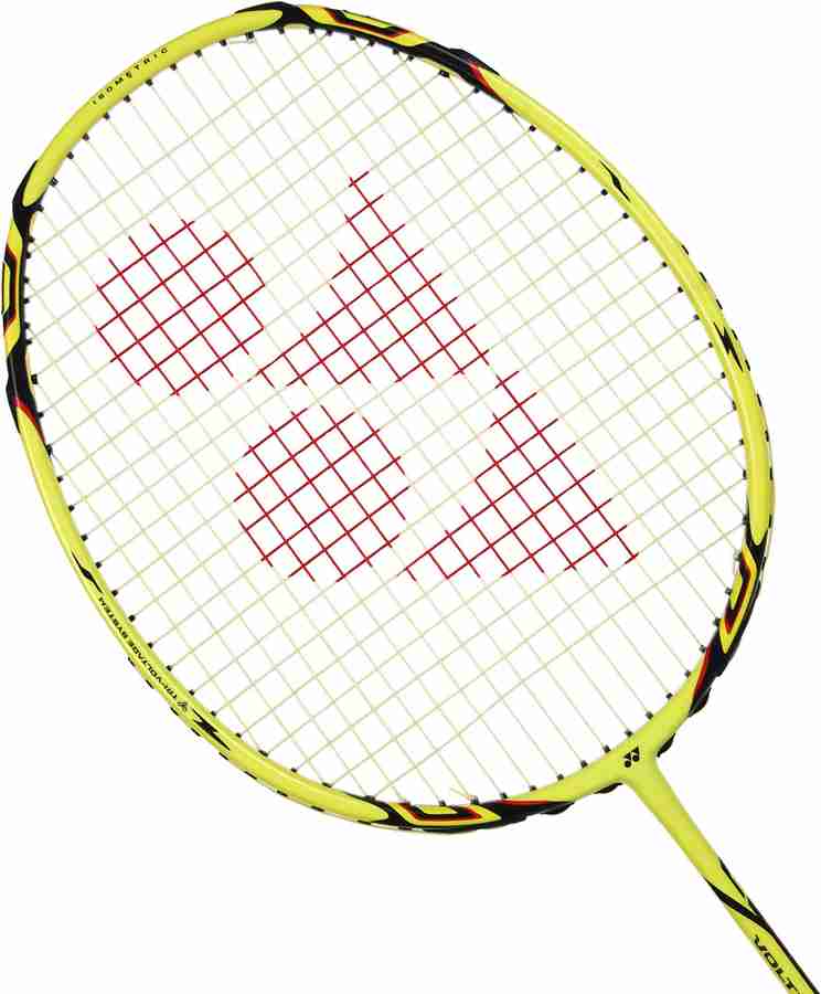 一番人気物 Yellow, E-Tune 8 Voltric YONEX Black Badminton Strung ラケット