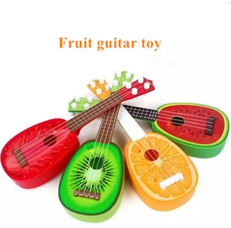 Simpatico giocattolo musicale per chitarra a forma di fruttaSimpatico giocattolo musicale per chitarra a forma di frutta  